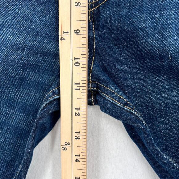 ZARA The Relaxed Boyfriend Jean Womens 26 Dark Blue Mid Rise Loose Straight - Picture 16 of 16